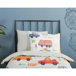 Good Morning Dekbedovertrek "Trafic" - Multi - (140x220 Cm) -Leen Bakker Winkel 1000045508 0110