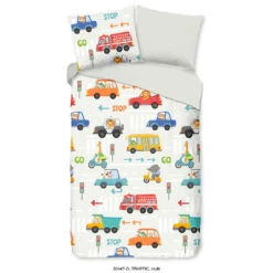 Good Morning Dekbedovertrek "Trafic" - Multi - (140x220 Cm)