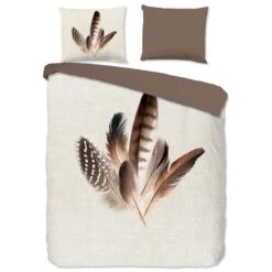 Good Morning Dekbedovertrek "Veer" - Zand - (200x220 Cm)
