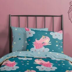 Good Morning Dekbedovertrek "Princesse" - Petrol - (120x150 Cm) -Leen Bakker Winkel 1000045552 0102