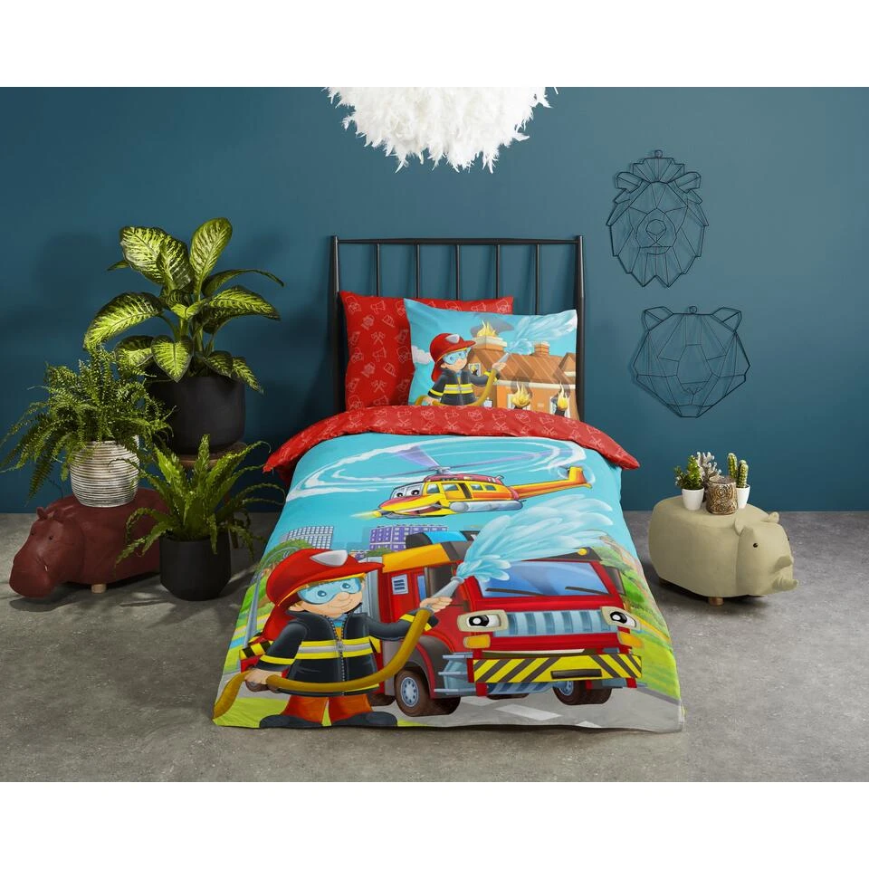 Good Morning Dekbedovertrek "Fire" - Multi - (140x220 Cm) 4 Good Morning Dekbedovertrek "Fire" - Multi - (140x220 Cm) - Afbeelding 2