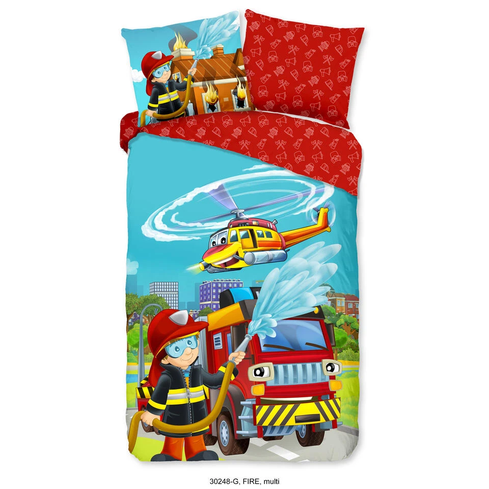 Good Morning Dekbedovertrek "Fire" - Multi - (140x220 Cm) 3 Good Morning Dekbedovertrek "Fire" - Multi - (140x220 Cm)