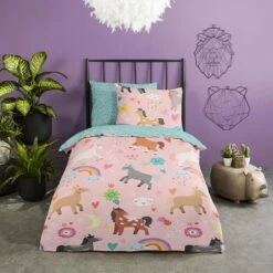 Good Morning Dekbedovertrek "Horses" - Multi - (140x220 Cm) -Leen Bakker Winkel 1000045563 0102