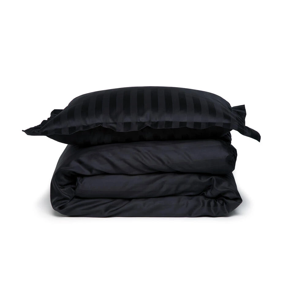 Damai Dekbedovertrek Katoen-satijn - 200x200/220cm - Zwart 4 Damai Dekbedovertrek Katoen-satijn - 200x200/220cm - Zwart - Afbeelding 2