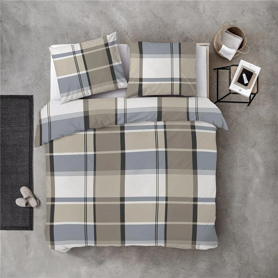 Byrklund - Dekbedovertrek Big Squares - 200x220 Cm - Zand 5 Byrklund - Dekbedovertrek Big Squares - 200x220 Cm - Zand - Afbeelding 3