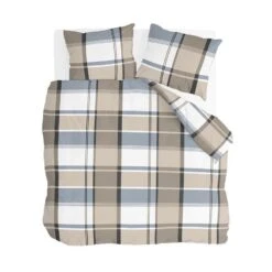 Byrklund - Dekbedovertrek Big Squares - 200x220 Cm - Zand