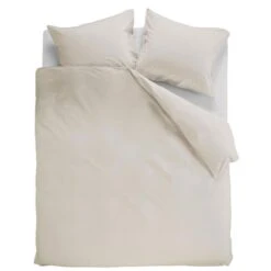 Ambiante Dekbedovertrek Uni Cotton Sand-Lits-jumeaux (240 X 200/220 Cm)