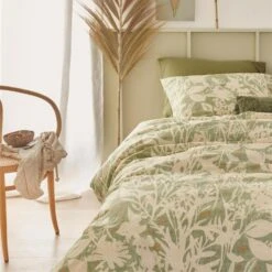 Ariadne At Home Dekbedovertrek Botanical Green-1-persoons (140 X 200/220 Cm) -Leen Bakker Winkel 1000052576 0103