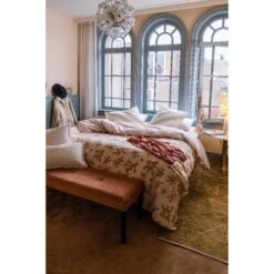 Dindi Home - Dekbedovertrek Sweet Leaves - 140x220 Cm - Roze -Leen Bakker Winkel 1000054433 0103