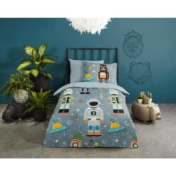 Good Morning Dekbedovertrek "Spacemen" - Grijs - (140x220 Cm) 7 Good Morning Dekbedovertrek "Spacemen" - Grijs - (140x220 Cm) -Leen Bakker Winkel 1000054467 0101