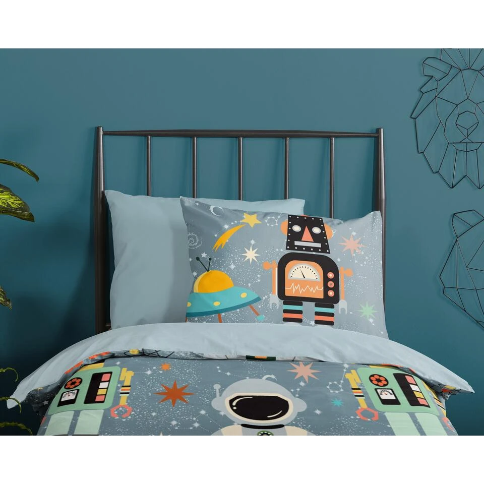 Good Morning Dekbedovertrek "Spacemen" - Grijs - (140x220 Cm) 5 Good Morning Dekbedovertrek "Spacemen" - Grijs - (140x220 Cm) - Afbeelding 3