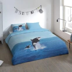 Pure Dekbedovertrek "Orca" - Blauw - (200x220 Cm) 6 Pure Dekbedovertrek "Orca" - Blauw - (200x220 Cm) -Leen Bakker Winkel 1000054785 0101