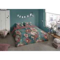 Pure Dekbedovertrek "May" - Petrol - (240x220 Cm) -Leen Bakker Winkel 1000054793 0101