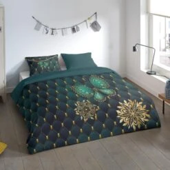 Pure Dekbedovertrek "Lavanya" - Petrol - (200x220 Cm) -Leen Bakker Winkel 1000054794 0101