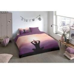 Pure Dekbedovertrek "Yoga" - Paars - (200x220 Cm) -Leen Bakker Winkel 1000054798 0101