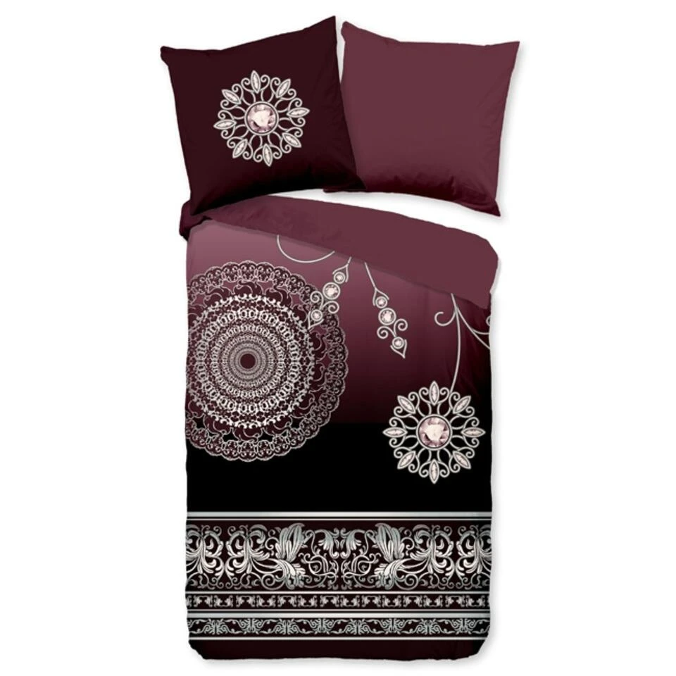 Pure Dekbedovertrek "Asiya" - Bordeaux - (200x220 Cm) 5 Pure Dekbedovertrek "Asiya" - Bordeaux - (200x220 Cm) - Afbeelding 3