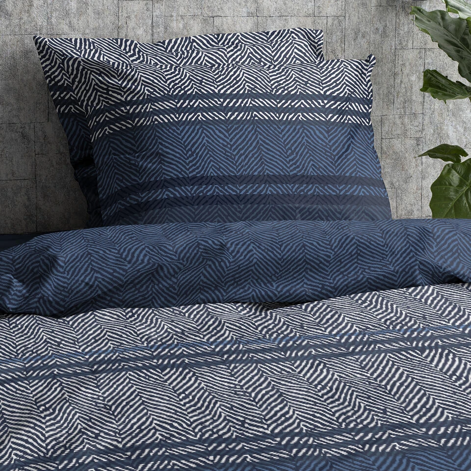 Cinderella Astor - Dekbedovertrek - Katoen - 140x200/220 Cm - Jeans Blue 4 Cinderella Astor - Dekbedovertrek - Katoen - 140x200/220 Cm - Jeans Blue - Afbeelding 2