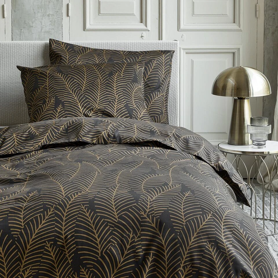 Damai Bellezza - Dekbedovertrek - Satijn - 140x200/220 Cm - Off Black 4 Damai Bellezza - Dekbedovertrek - Satijn - 140x200/220 Cm - Off Black - Afbeelding 2