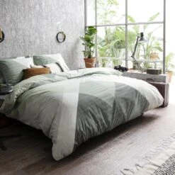Cinderella Rexa - Dekbedovertrek - Katoen - 260x200/220 Cm - Misty Green -Leen Bakker Winkel 1000055065 0101