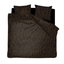 Damai Bellezza - Dekbedovertrek - Satijn - 200x200/220 Cm - Off Black