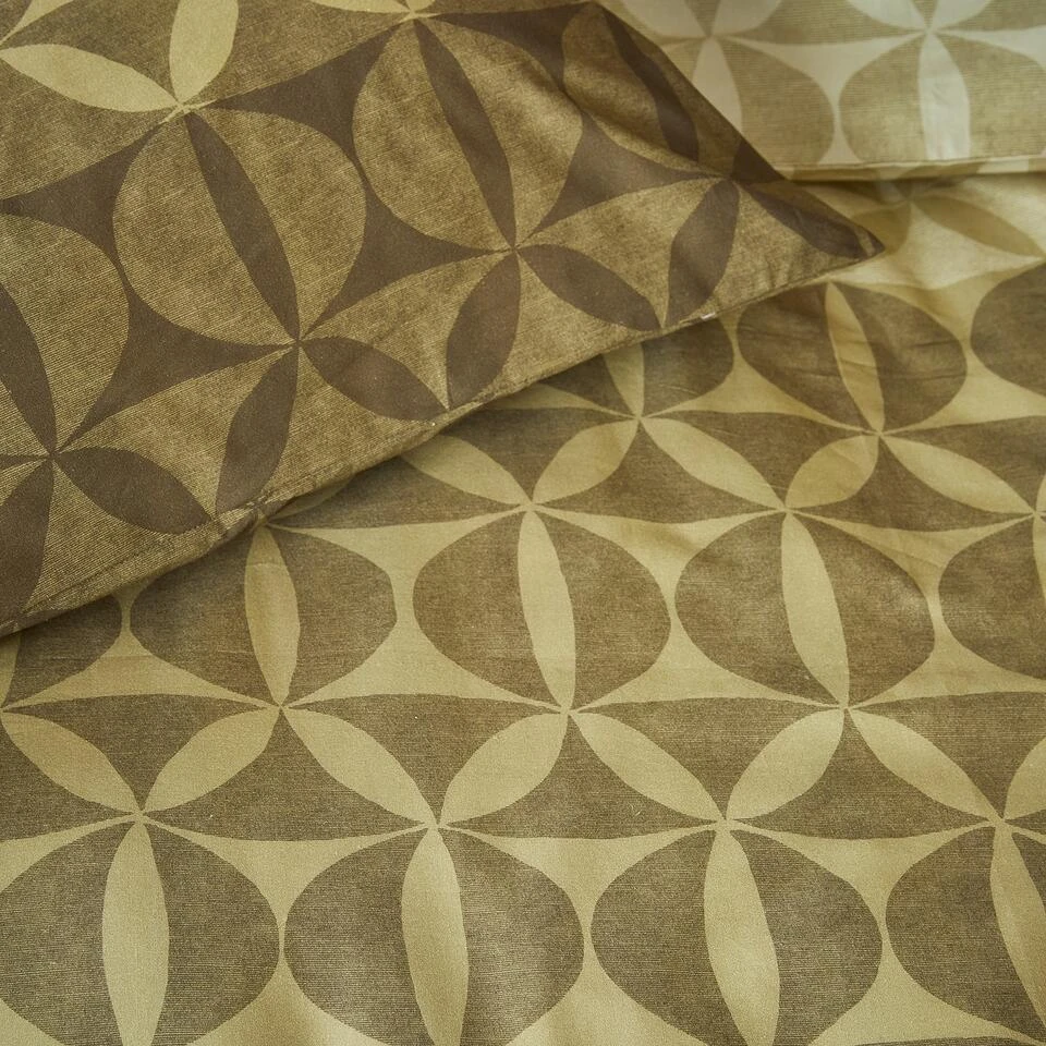 Damai Jada - Dekbedovertrek - Katoen - 200x200/220 Cm - Green 5 Damai Jada - Dekbedovertrek - Katoen - 200x200/220 Cm - Green - Afbeelding 3