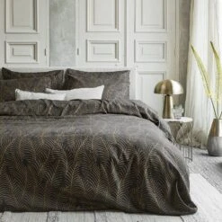 Damai Bellezza - Dekbedovertrek - Satijn - 260x200/220 Cm - Off Black -Leen Bakker Winkel 1000055099 0101