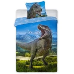 Jurassic World Dinosaurus Dekbedovertrek T-Rex - Eenpersoons - 140 X 200 Cm - Katoen