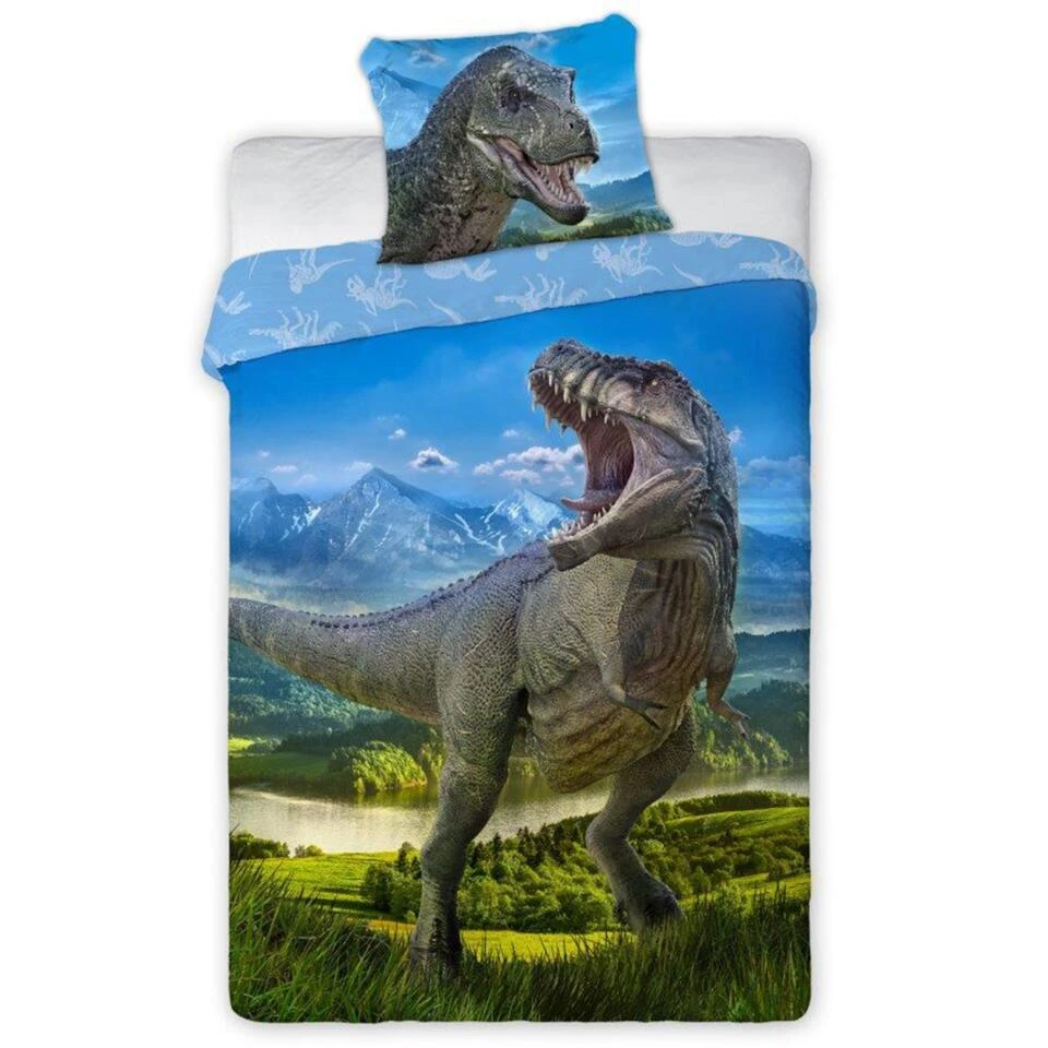 Jurassic World Dinosaurus Dekbedovertrek T-Rex - Eenpersoons - 140 X 200 Cm - Katoen 3 Jurassic World Dinosaurus Dekbedovertrek T-Rex - Eenpersoons - 140 X 200 Cm - Katoen