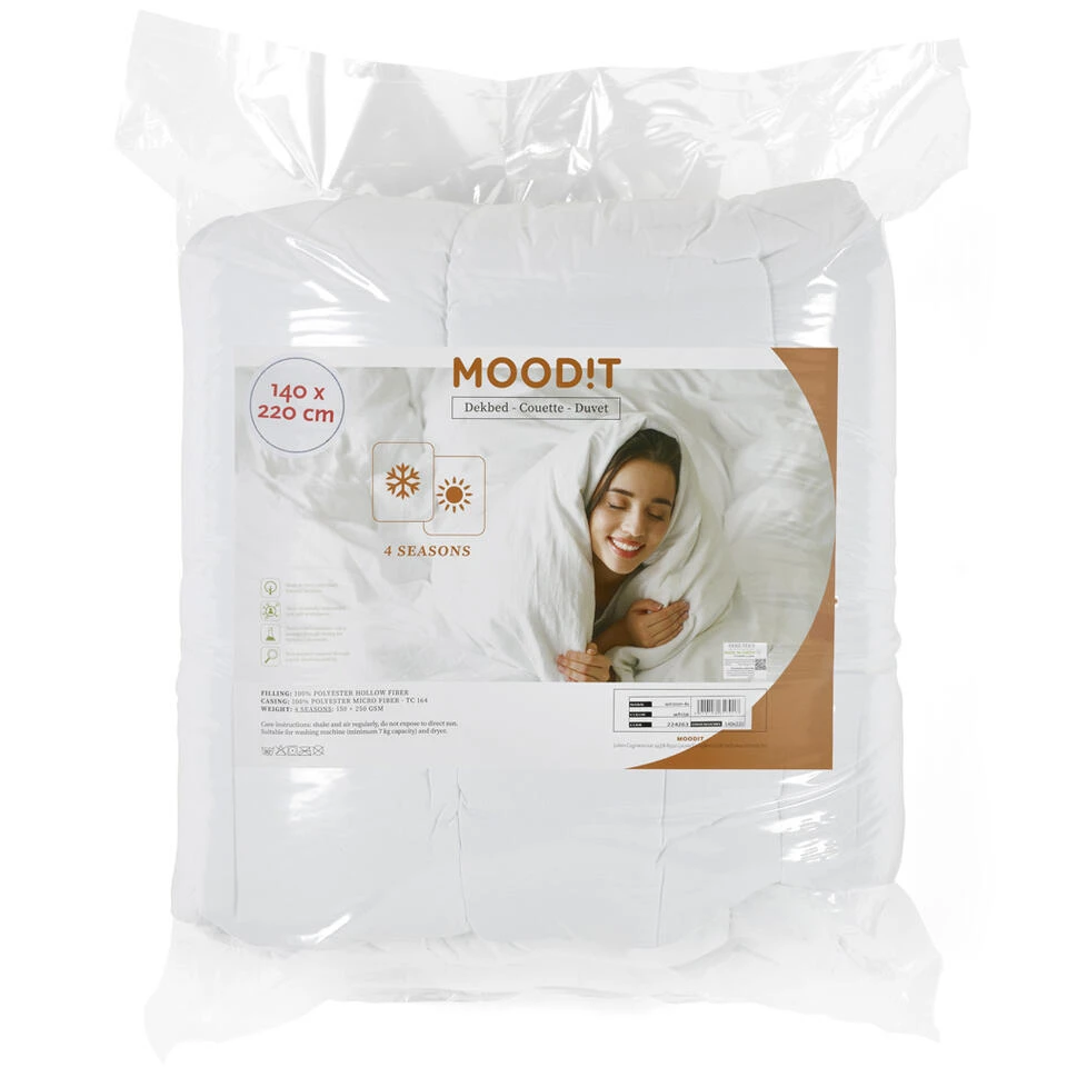 Moodit 4-Seizoenen Dekbed Winston - 140 X 220 Cm - Polyestervulling 4 Moodit 4-Seizoenen Dekbed Winston - 140 X 220 Cm - Polyestervulling - Afbeelding 2