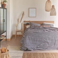 Ariadne At Home Dekbedovertrek Knit Stripes Black/White-2-persoons (200 X 200... -Leen Bakker Winkel 1000057337 0103