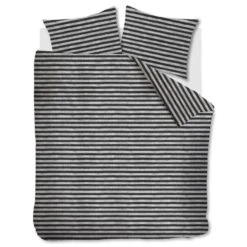 Ariadne At Home Dekbedovertrek Knit Stripes Black/White-2-persoons (200 X 200...