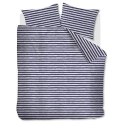 Ariadne At Home Dekbedovertrek Knit Stripes Blue-2-persoons (200 X 200/220 Cm)