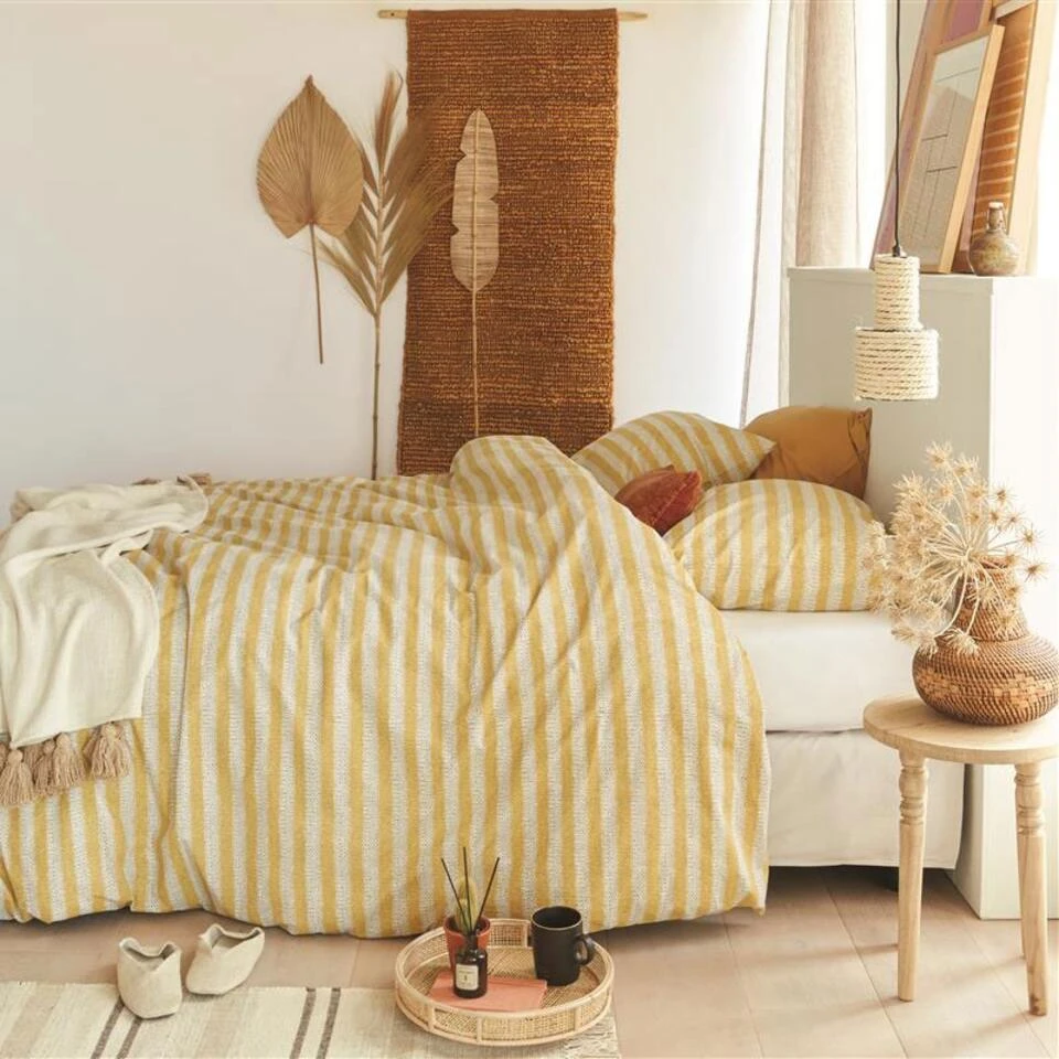 Ariadne At Home Dekbedovertrek Knit Stripes Yellow-1-persoons (140 X 200/220 Cm) 5 Ariadne At Home Dekbedovertrek Knit Stripes Yellow-1-persoons (140 X 200/220 Cm) - Afbeelding 3