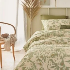 Ariadne At Home Dekbedovertrek Botanical Green-Lits-jumeaux (240 X 200/220 Cm) -Leen Bakker Winkel 1000057404 0103