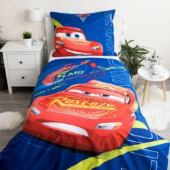 Disney Cars Dekbedovertrek, McQueen - Eenpersoons - 140 X 200 Cm - Katoen -Leen Bakker Winkel 1000060455 0102