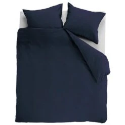 Ambiante Dekbedovertrek Uni Cotton Dark Blue-1-persoons (140 X 200/220 Cm)