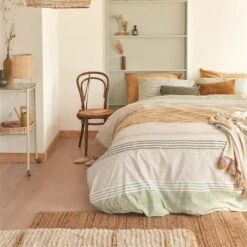 Ariadne At Home Dekbedovertrek Lin Okergeel-1-persoons (140 X 200/220 Cm) -Leen Bakker Winkel 1000060465 0103