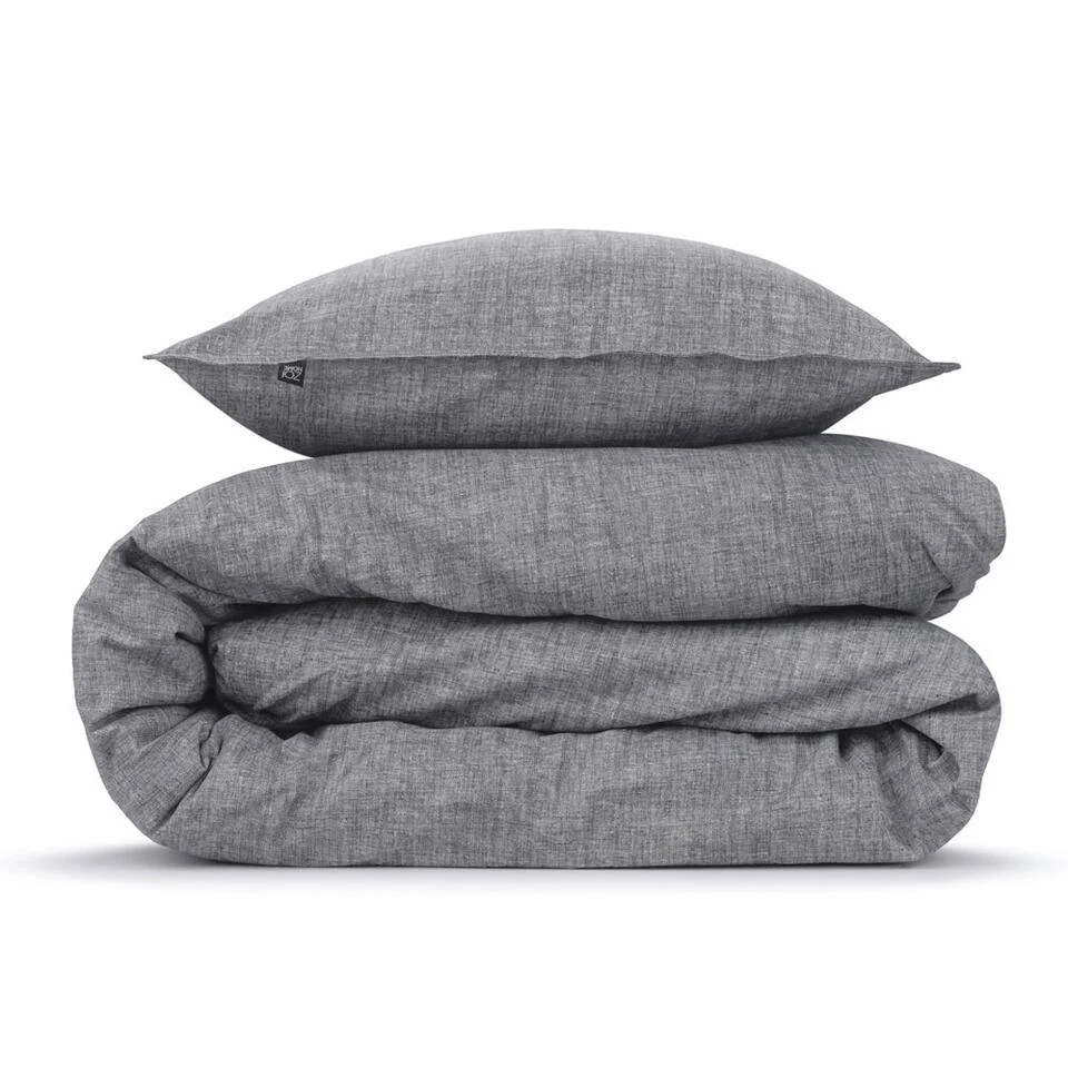 Zo! Home Zo Home Dekbedovertrek Dark Grey-2-persoons (200 X 200/220 Cm) 4 Zo! Home Zo Home Dekbedovertrek Dark Grey-2-persoons (200 X 200/220 Cm) - Afbeelding 2
