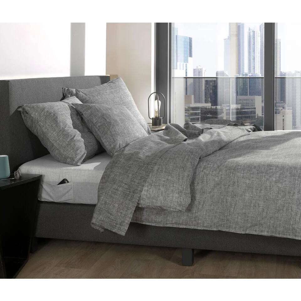 Zo! Home Zo Home Dekbedovertrek Dark Grey-2-persoons (200 X 200/220 Cm) 6 Zo! Home Zo Home Dekbedovertrek Dark Grey-2-persoons (200 X 200/220 Cm) - Afbeelding 4