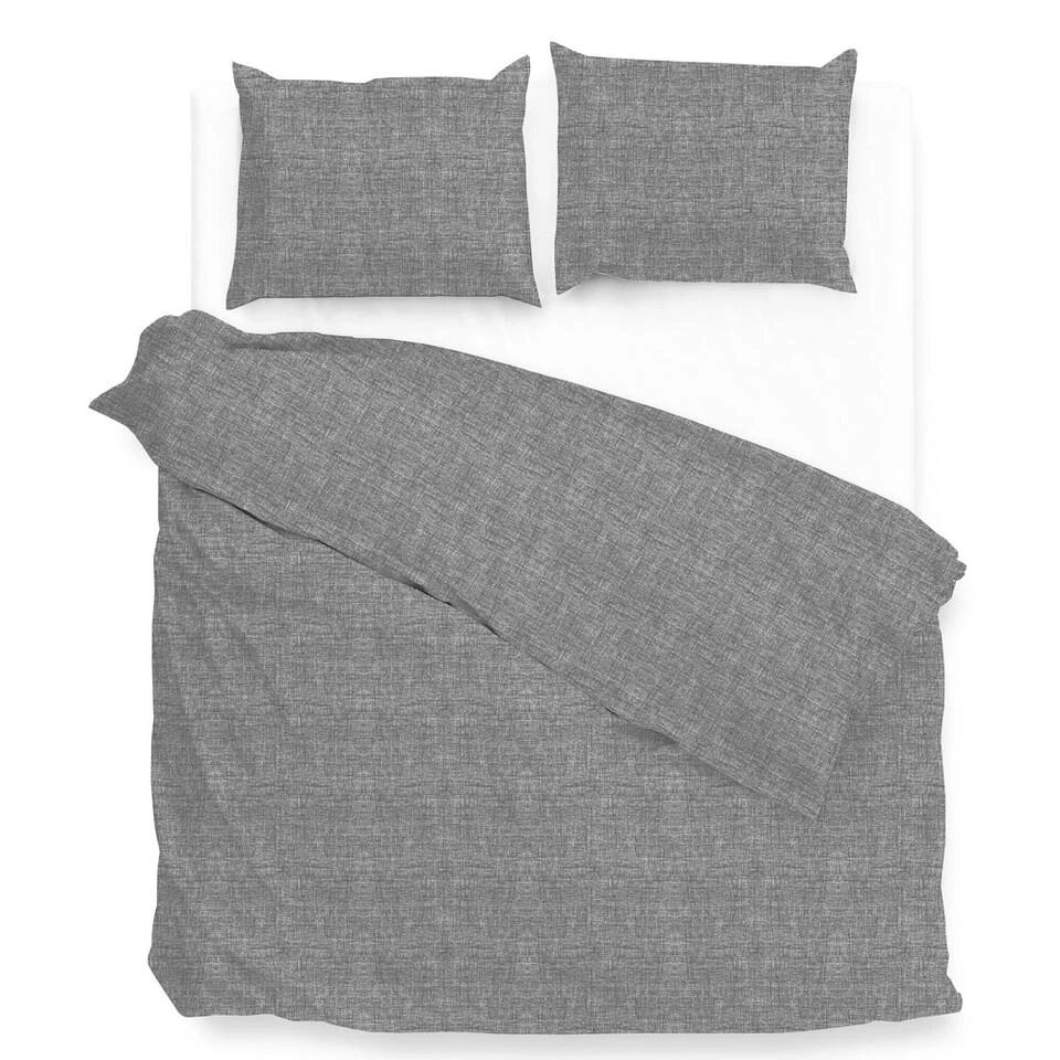 Zo! Home Zo Home Dekbedovertrek Dark Grey-2-persoons (200 X 200/220 Cm) 3 Zo! Home Zo Home Dekbedovertrek Dark Grey-2-persoons (200 X 200/220 Cm)