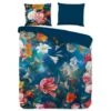 Pure Dekbedovertrek "Space Flowers" - Blauw - (140x220 Cm) -Leen Bakker Winkel 1000060494