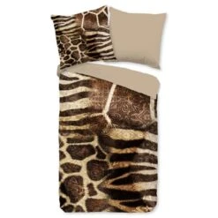 Pure Dekbedovertrek "Kinga" - Bruin - (240x220 Cm) -Leen Bakker Winkel 1000060499 0102