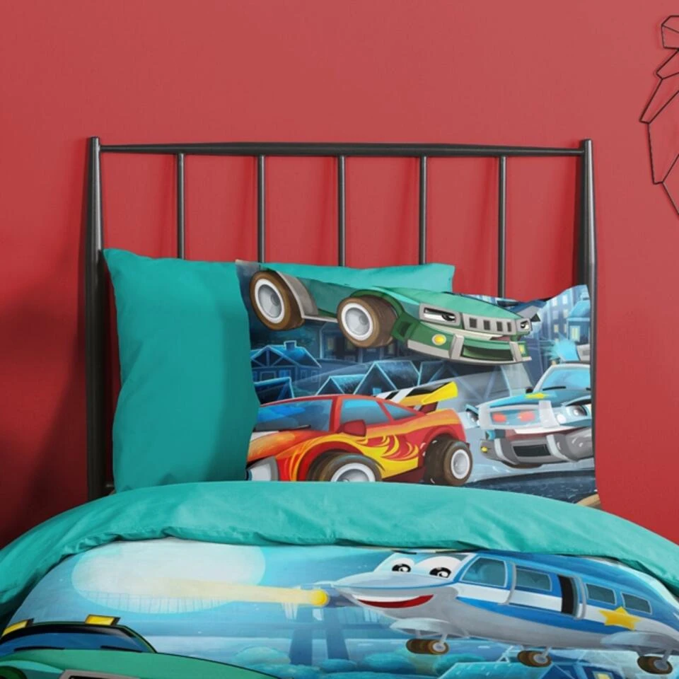 Good Morning Dekbedovertrek "Race" - Multi - (140x220 Cm) 6 Good Morning Dekbedovertrek "Race" - Multi - (140x220 Cm) - Afbeelding 4