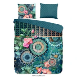 HIP Dekbedovertrek "Valdez" - Petrol - (240x220 Cm)