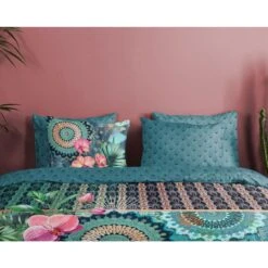 HIP Dekbedovertrek "Valdez" - Petrol - (200x220 Cm) -Leen Bakker Winkel 1000061638 0101