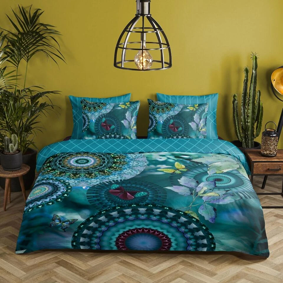 HIP Dekbedovertrek "Luciano" - Petrol - (200x220 Cm) 5 HIP Dekbedovertrek "Luciano" - Petrol - (200x220 Cm) - Afbeelding 3