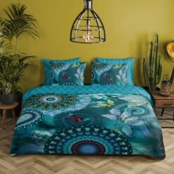 HIP Dekbedovertrek "Luciano" - Petrol - (240x220 Cm) -Leen Bakker Winkel 1000061684 0102