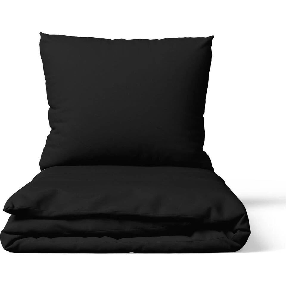 Charm & Co Dekbedovertrek Effen Zwart-1-persoons (140 X 200/220 Cm) 3 Charm & Co Dekbedovertrek Effen Zwart-1-persoons (140 X 200/220 Cm)