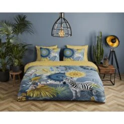 HIP Dekbedovertrek "Laska" - Blauw - (240x220 Cm) -Leen Bakker Winkel 1000061737 0101