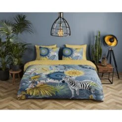 HIP Dekbedovertrek "Laska" - Blauw - (240x220 Cm) -Leen Bakker Winkel 1000061737 0102